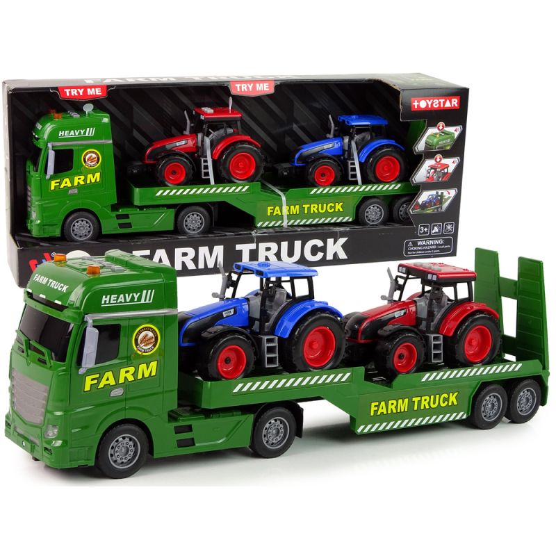 Set de Tractor y Camión de Granja con Sonidos y Luces