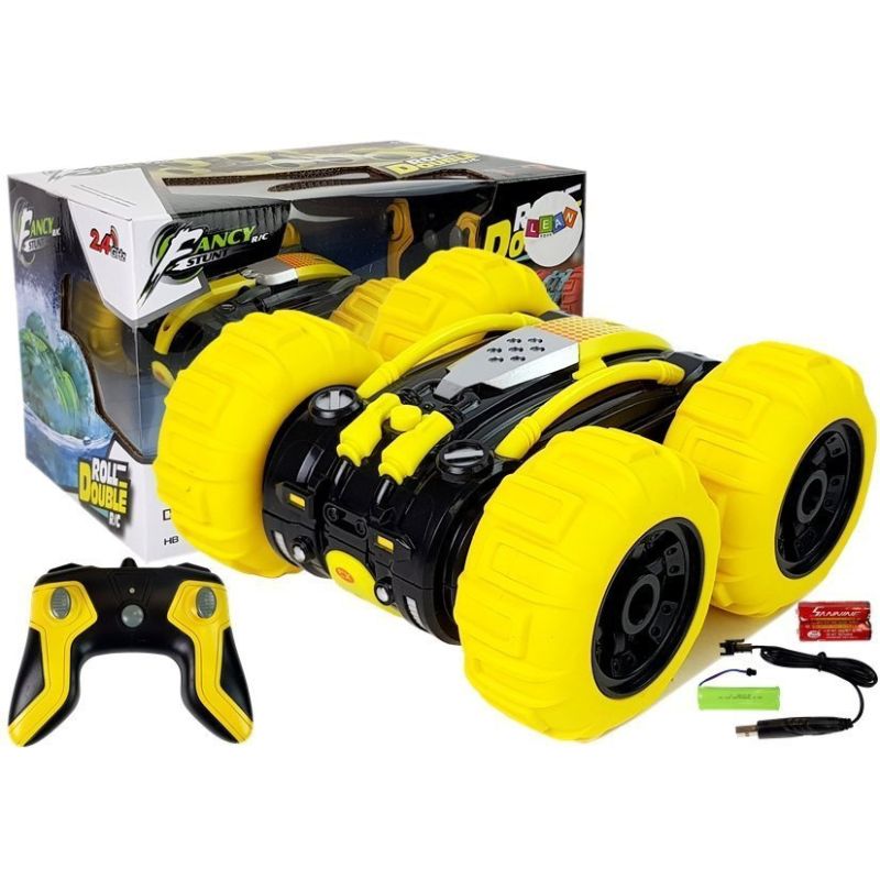 Vehículo anfibio control remoto 1:24 color amarillo