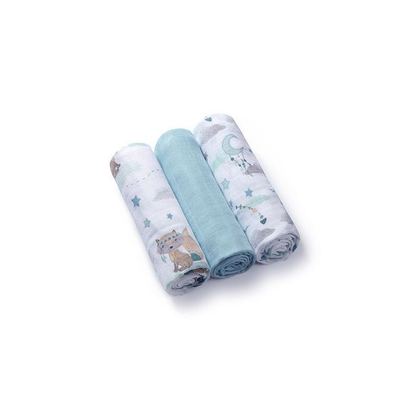 Pañales de Bambú Babyono 3 Piezas Azul - Suaves y Versátiles