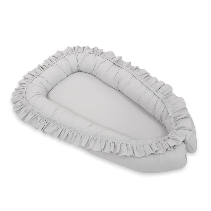Baby Nest Premium Cocoon For Infants With A Ruffle My Sweet Baby- Grey