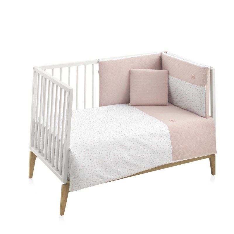 Jgo 2 Pcs.f.nordica Cuna 60 Plumeti Rosa 100x140x3 Cm - Cambrass