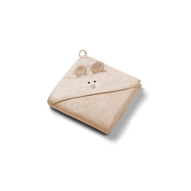 Toalla de Baño con Capucha Babyono de Bambú 100x100 cm Beige