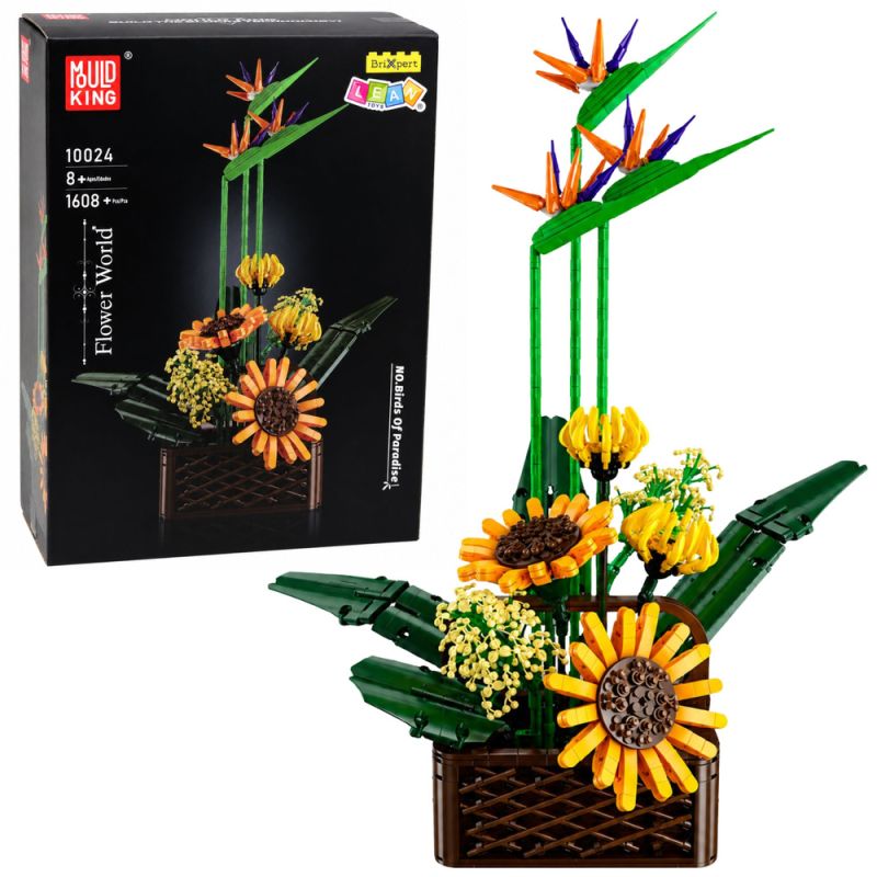 Bloques Construcción Floral en Maceta con 1608 Piezas