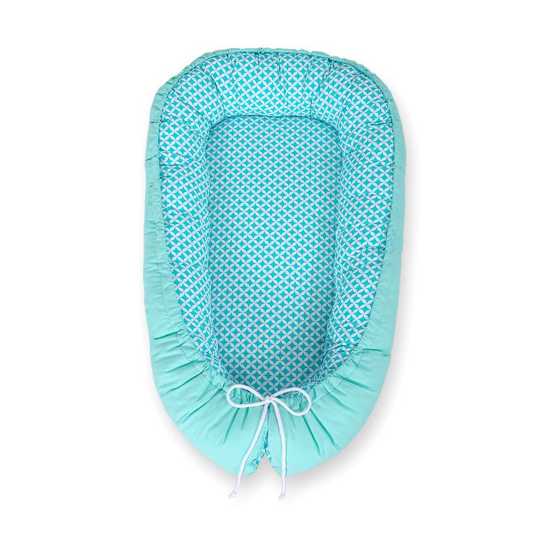 Baby Nest Double-sided Premium Cocoon For Infants Bobono- Mint Rosette
