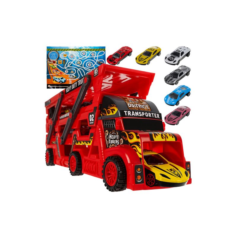 Camión TIR con 6 coches Iso trade - Juguete educativo para niños