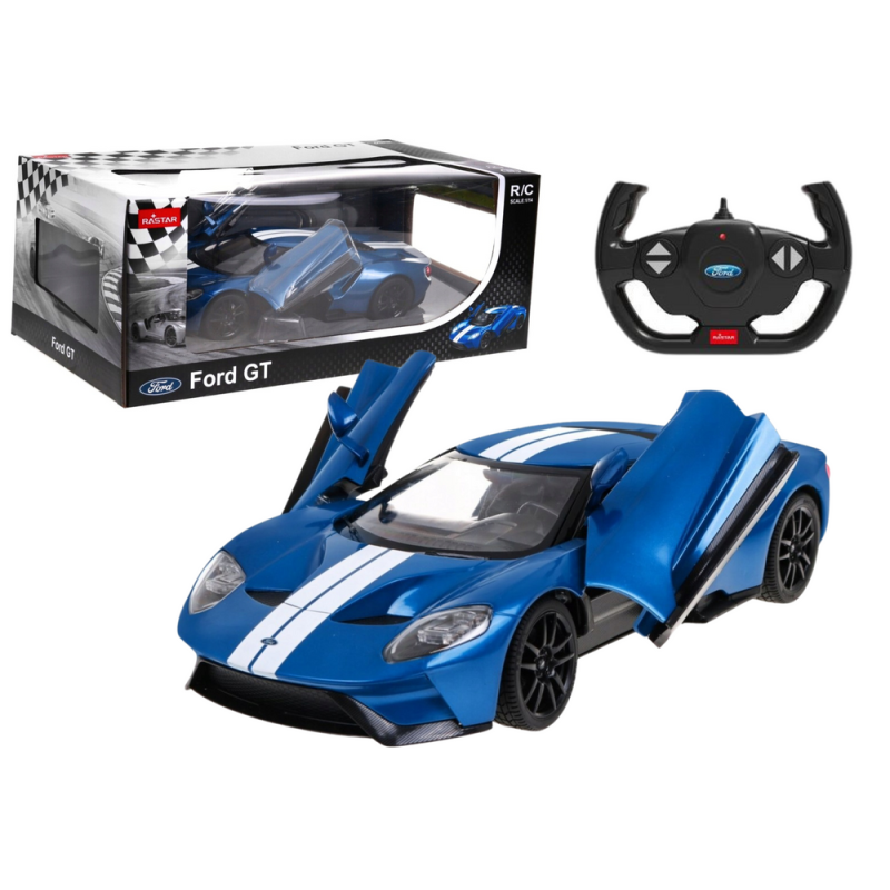 Modelo de Coche RC Ford GT 1:14 con Puertas Abiertas Azul