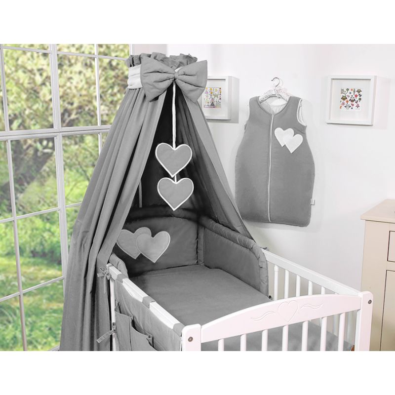 Dosel de Cuna My Sweet Baby - Canopy de Tela con Corazones