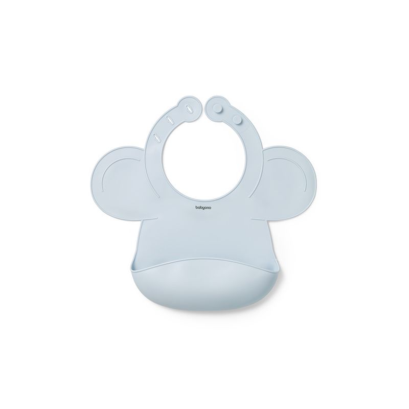 Babero de Silicona Ajustable Babyono - Azul, Comodidad y Protección