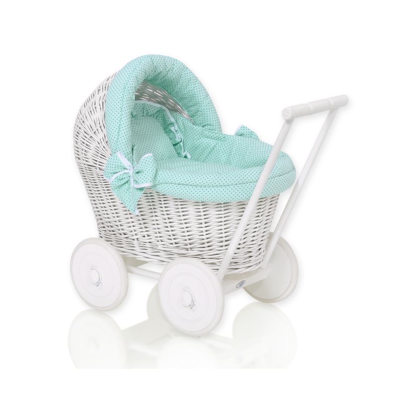 Carro de Muñecas de Mimbre My Sweet Baby con Ropa Mint