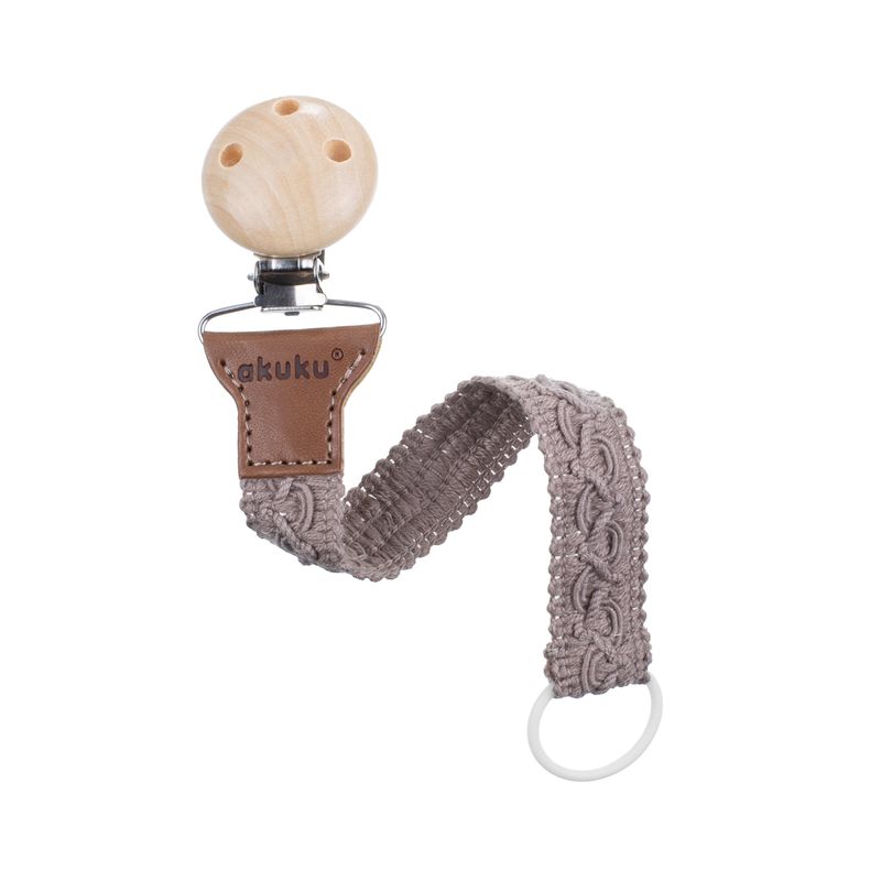 Correa para Chupete Akuku de Algodón Beige - Accesorio Bebé