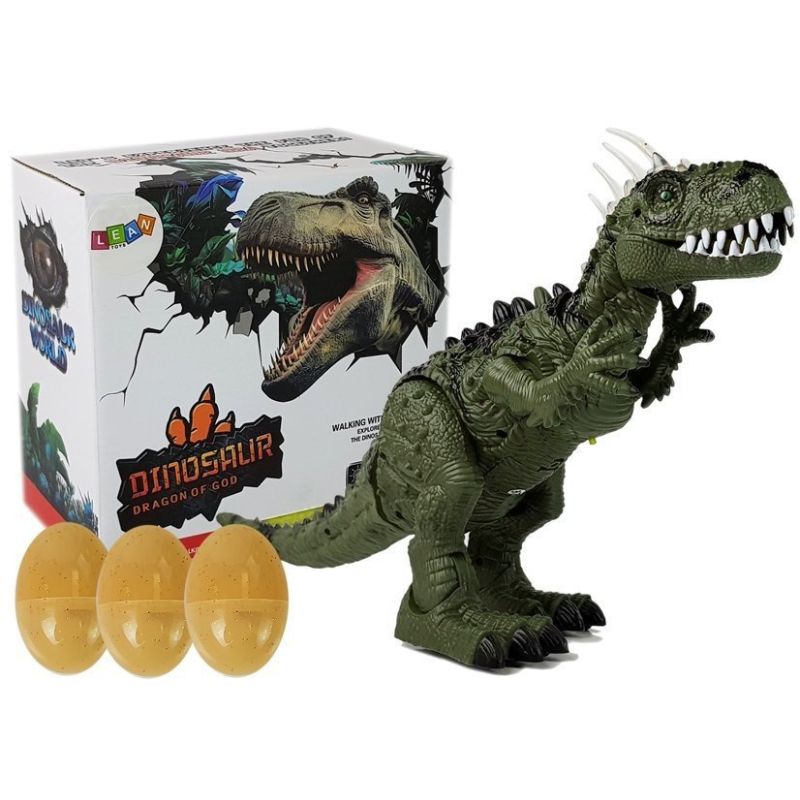 Dinosaurio Verde a Pilas con Proyector de Sonido