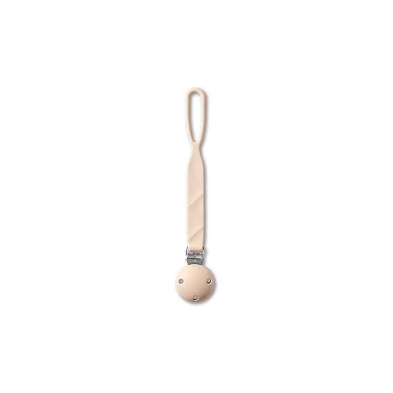 Portachupetes de silicona beige Babyono - Práctico y seguro