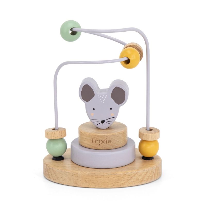 Laberinto de cuentas de madera Mrs. Mouse Trixie para bebés