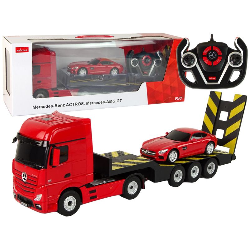 Camión de Remolque R/C Mercedes-Benz 1:26 Rojo