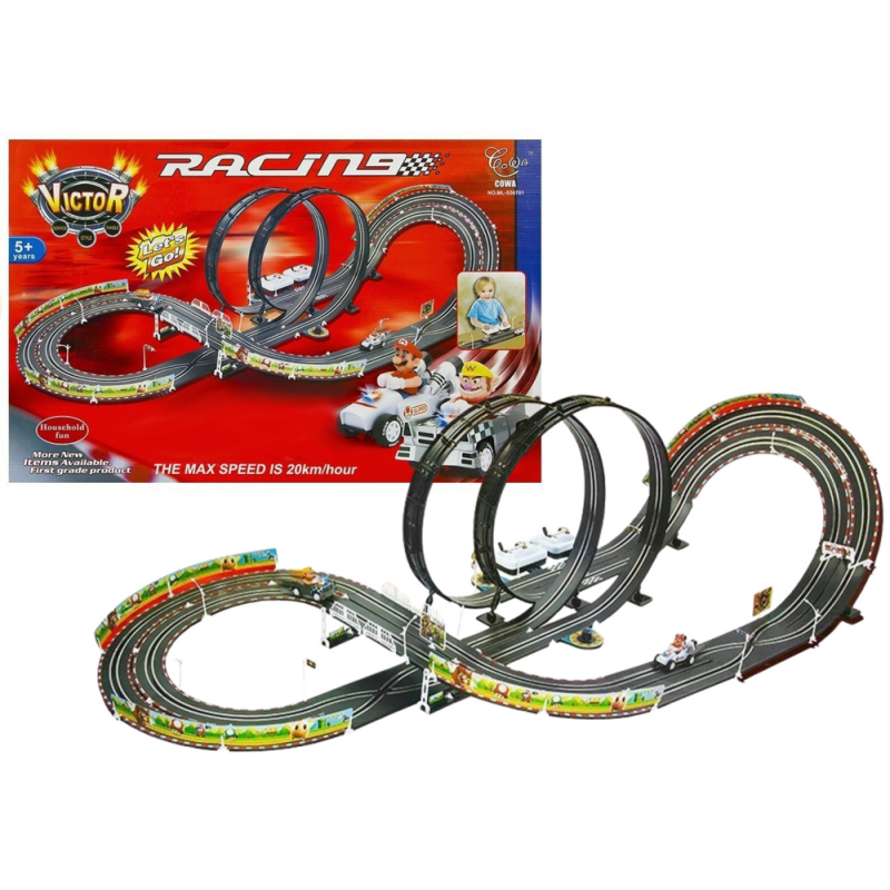 Pista de Carreras Eléctrica Mario con 2 Coches - 452 cm