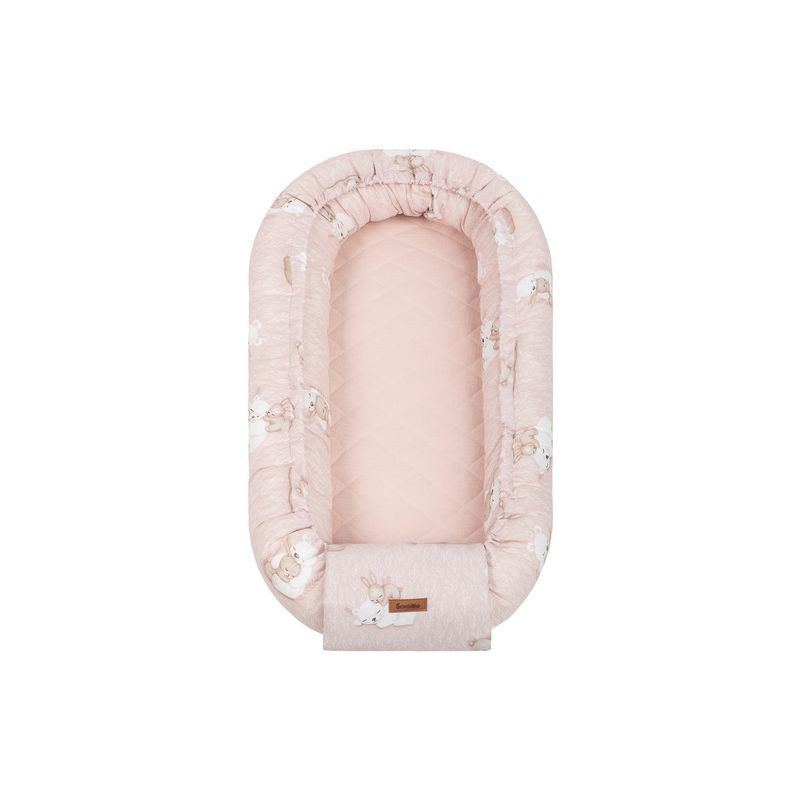 Nido para Bebé Baby Nest Estampado Oso y Conejo Muselina-Algodón 80x45 cm Sencillo