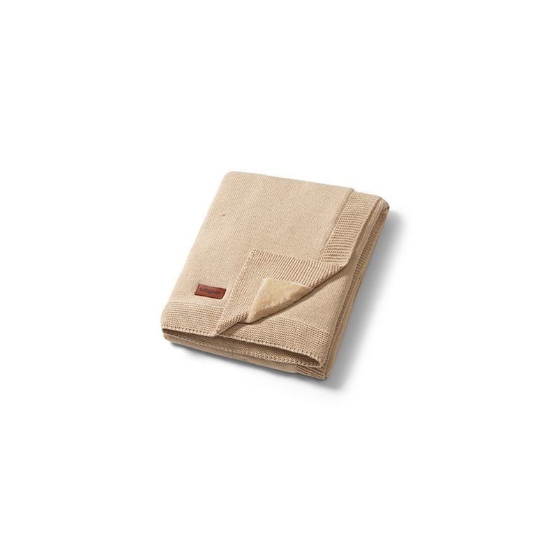 1671/02 COTTON BLANKET WITH FLANNEL UNDERLAY LIGHT BEIGE