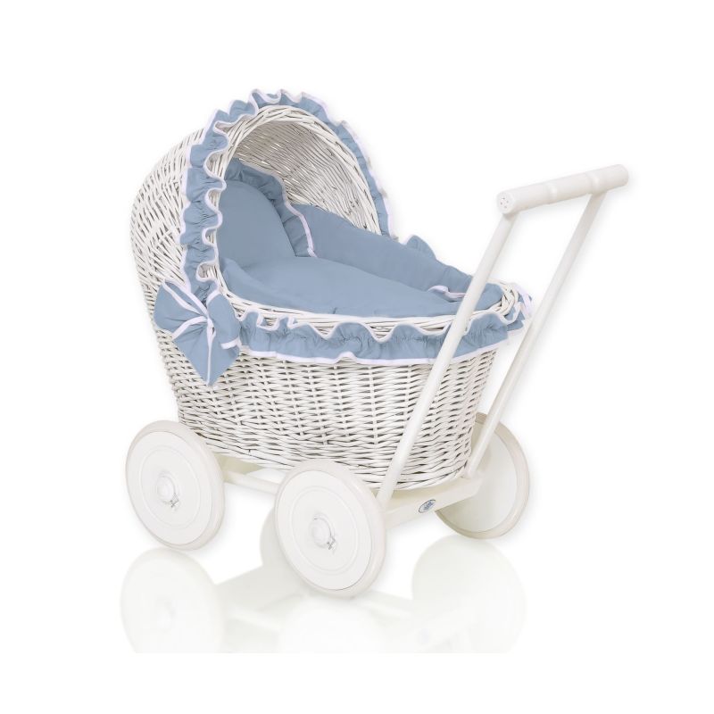 Cochecito de Muñeca My Sweet Baby de Mimbre con Ropa de Cama