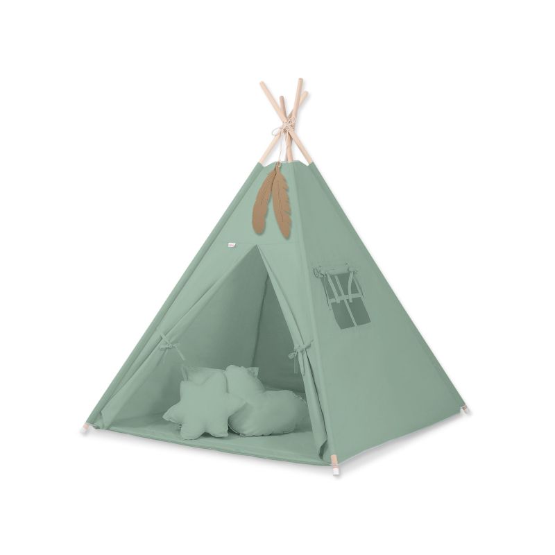 Tipi para Niños My Sweet Baby - Carpa Pastel Verde con Almohadas