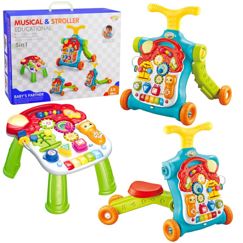 Andador Pusher Scooter Mesa Educativa Interactiva 5 en 1