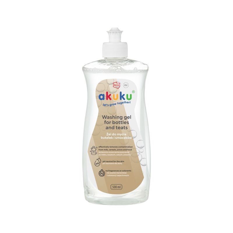 Gel Limpiador de Biberones y Chupetes Akuku - 500 ml