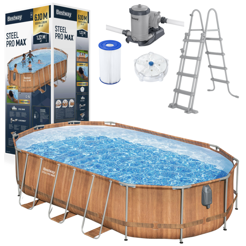Piscina Bestway Power Steel 610 x 366 cm para toda la familia
