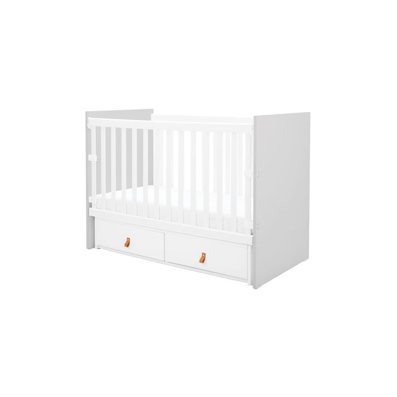 Cuna de aglomerado Kikkaboo Hollee Gris con cajones