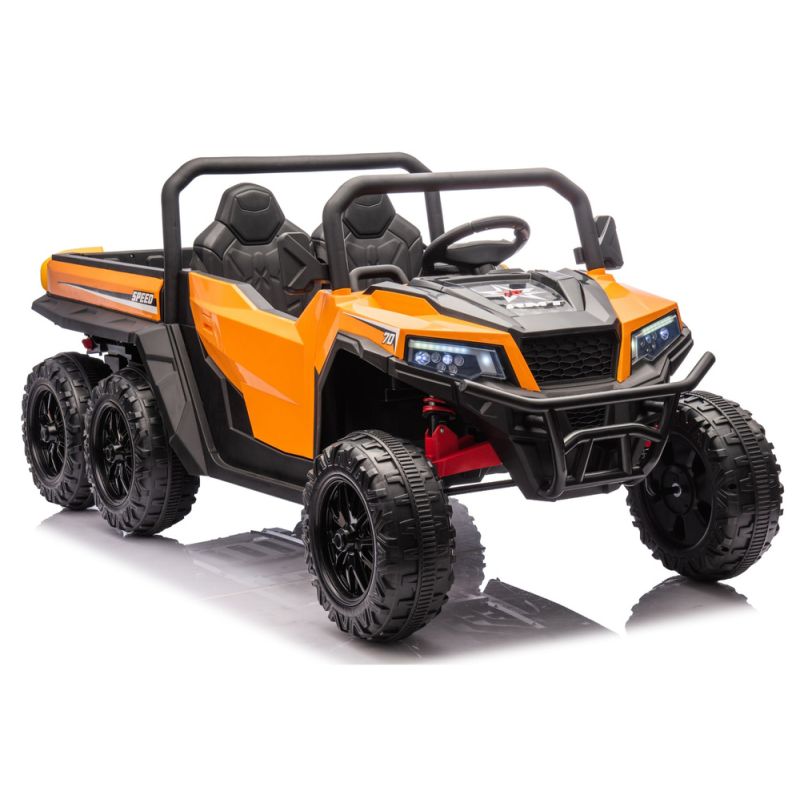 Vehículo eléctrico infantil 6 ruedas 4x4 XB-1038A Lean Cars naranja, vista frontal