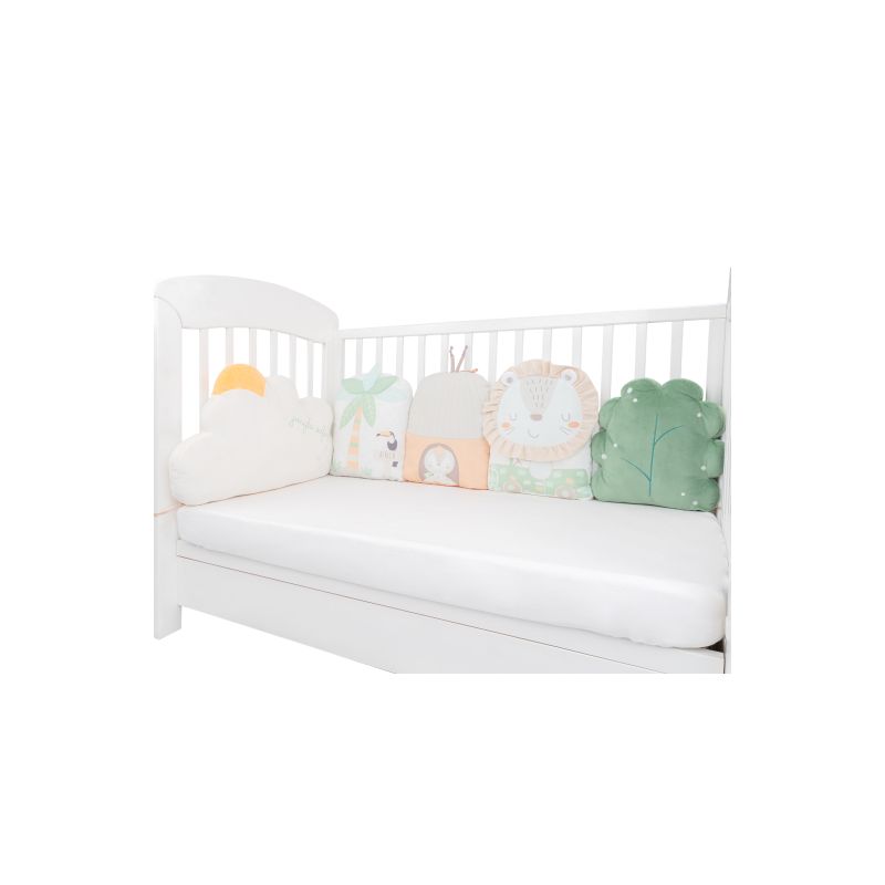 Juego de almohadas de peluche para cuna Kikkaboo - Jungle King