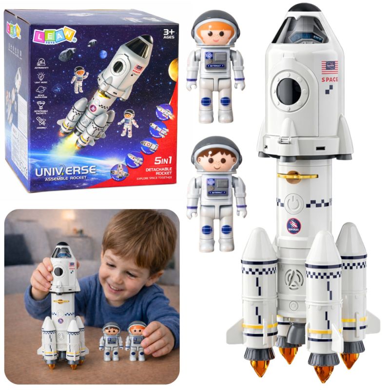 Cohete Espacial Educativo 5 en 1 con Luces y Sonidos