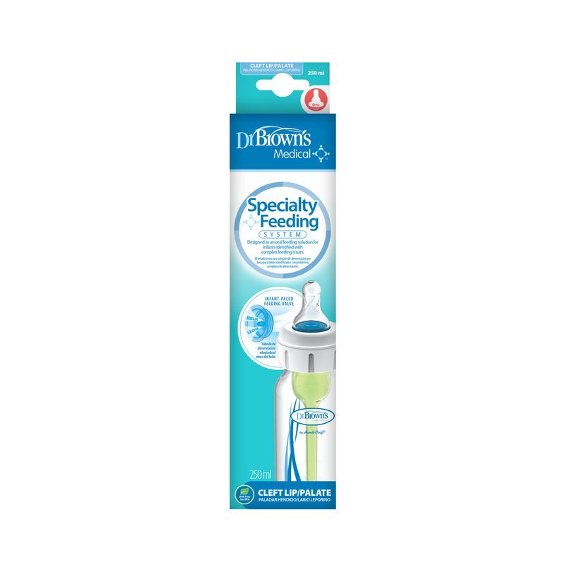 Biberón Dr brown`s 250ml con sistema de alimentación especializado