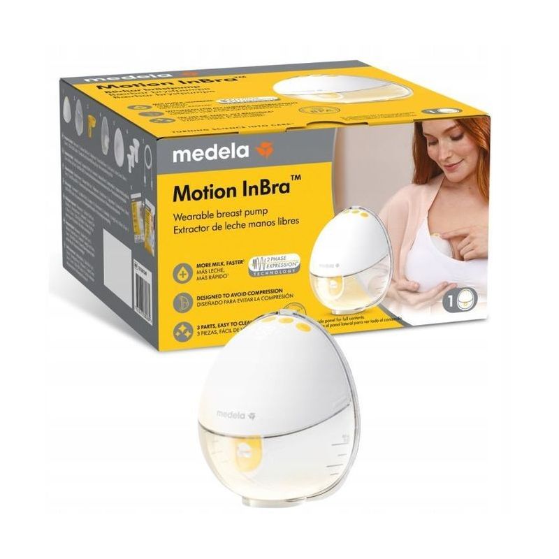 Medela InBra, detalle escudo 24 mm y almohadillas 15, 18, 21 mm