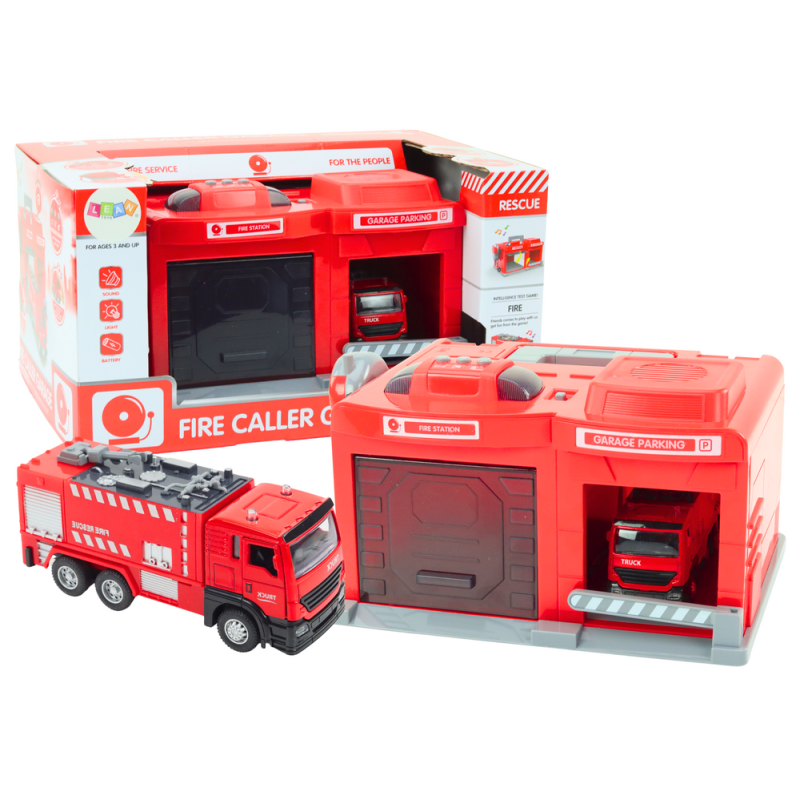 Estación de Bomberos Infantil con Camión y Walkie Talkie