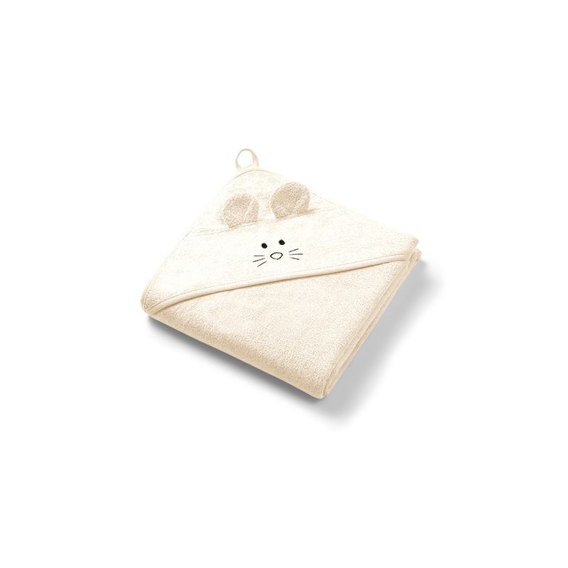 Toalla de Baño con Capucha Babyono 100x100 cm Bambú Crema