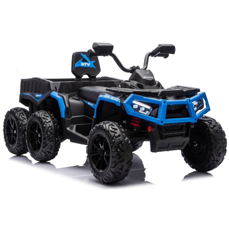 Quad ATV de 6 Ruedas Con Remolque JC606 24V Azul