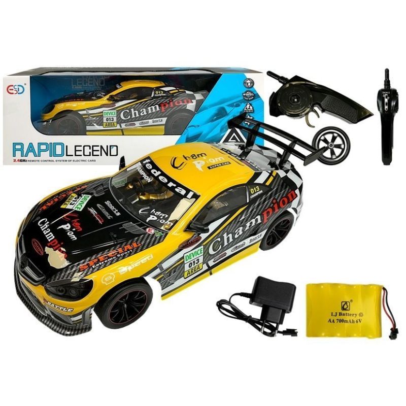 Coche de Control Remoto Deportivo 2.4GHz Amarillo