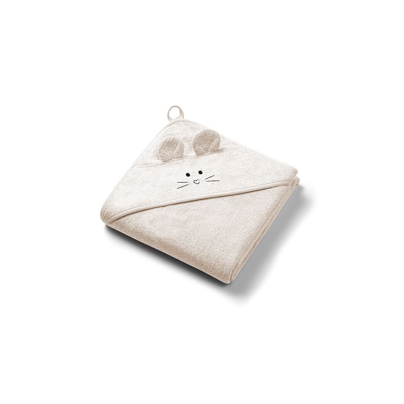 Toalla de baño con capucha Babyono de bambú 100x100 cm