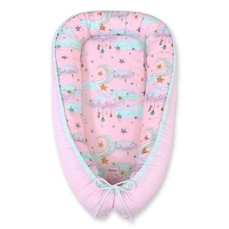Cocoon Reversible Premium para Bebés My Sweet Baby - Moons Pink