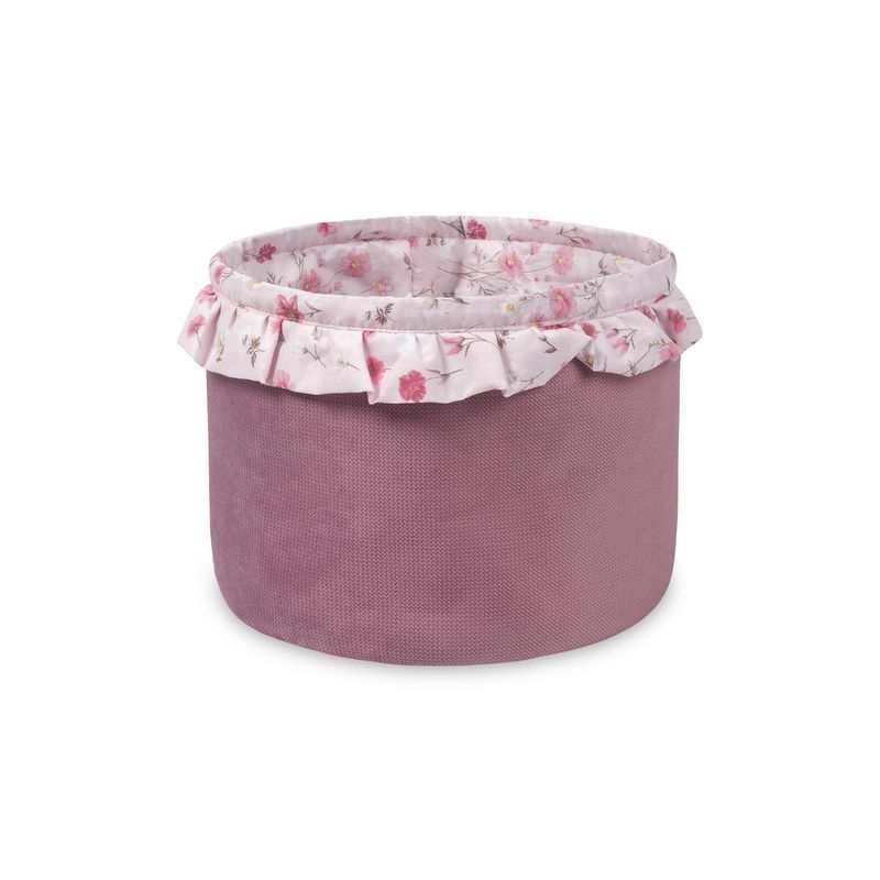 Cesta para Juguetes Bebé Algodón Rosa Sensillo