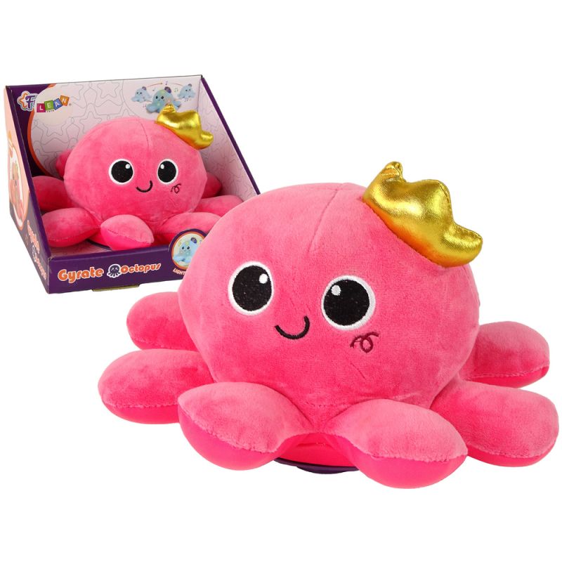 Pulpo Mascota Rosa con Luces y Sonidos