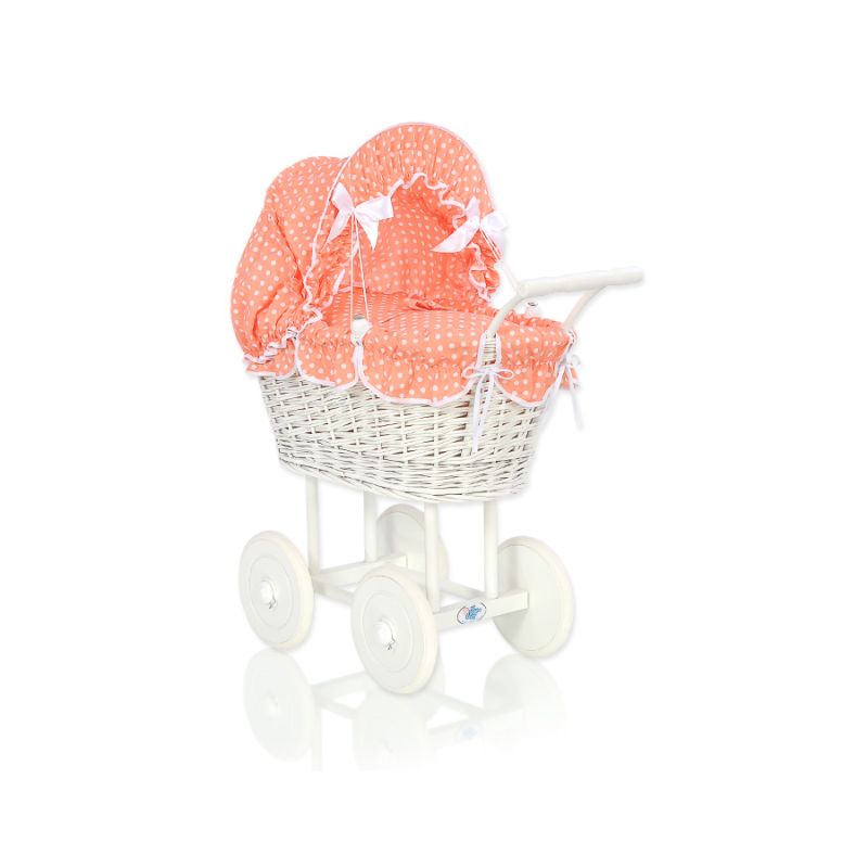 Cochecito de Muñeca My Sweet Baby de Mimbre con Ropa de Cama