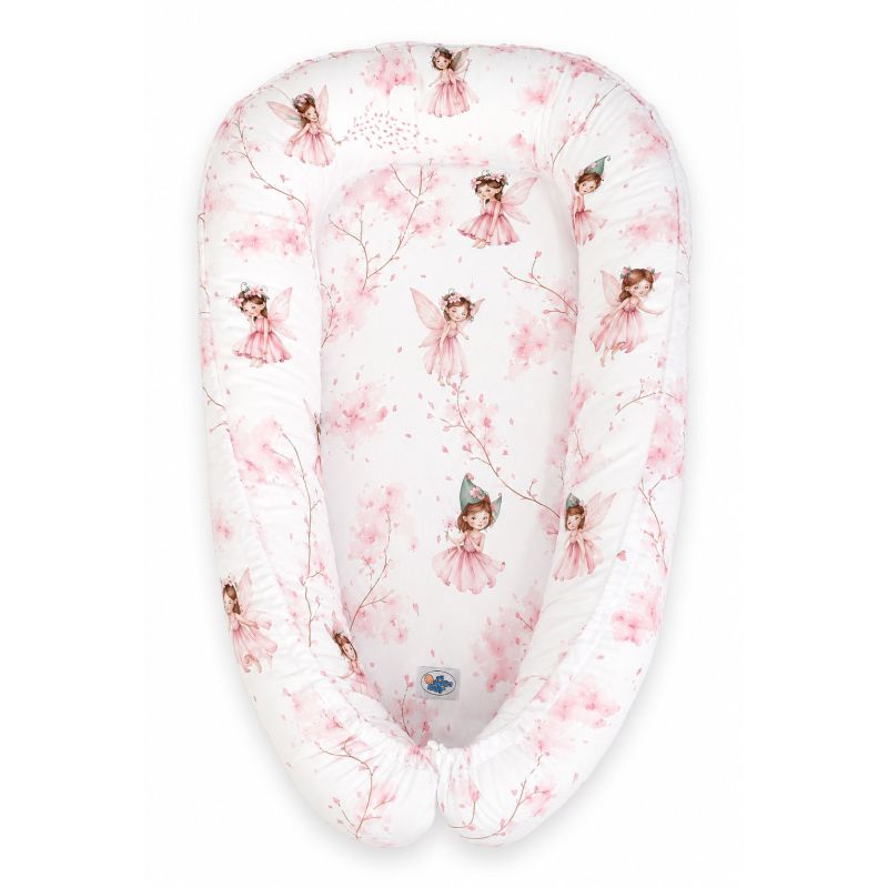 Nido para bebé Hadas Florales reversible Premium Cocoon