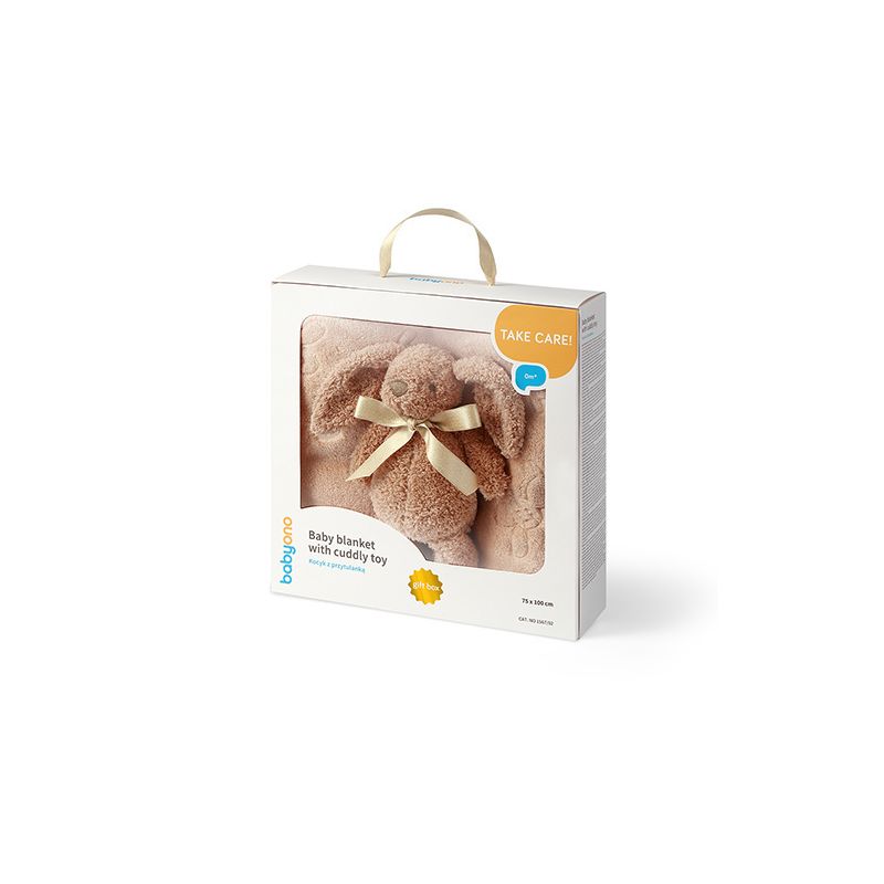 Manta Bebé con Peluche Beige Babyono, Suave y Acogedora