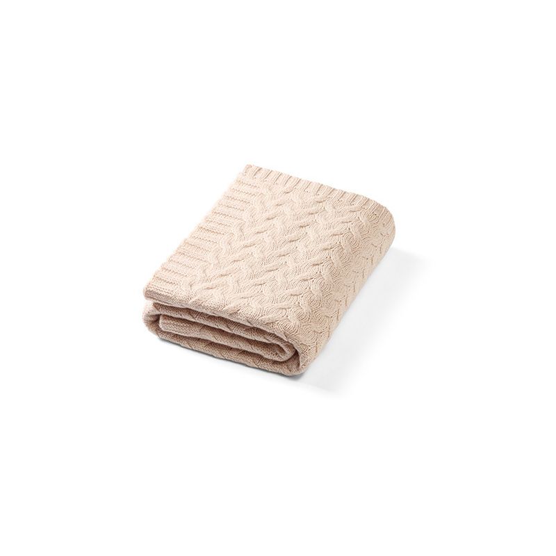 Manta de lana merino Babyono beige claro para bebé
