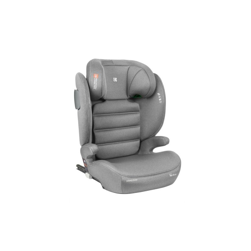 Silla de coche Kikkaboo i-Track i-SIZE Gris Claro (100-150 cm)