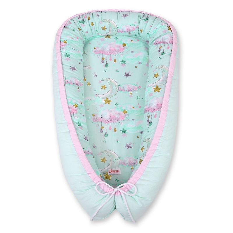 Cocoon Premium Reversible para Bebé My Sweet Baby - Moons Mint
