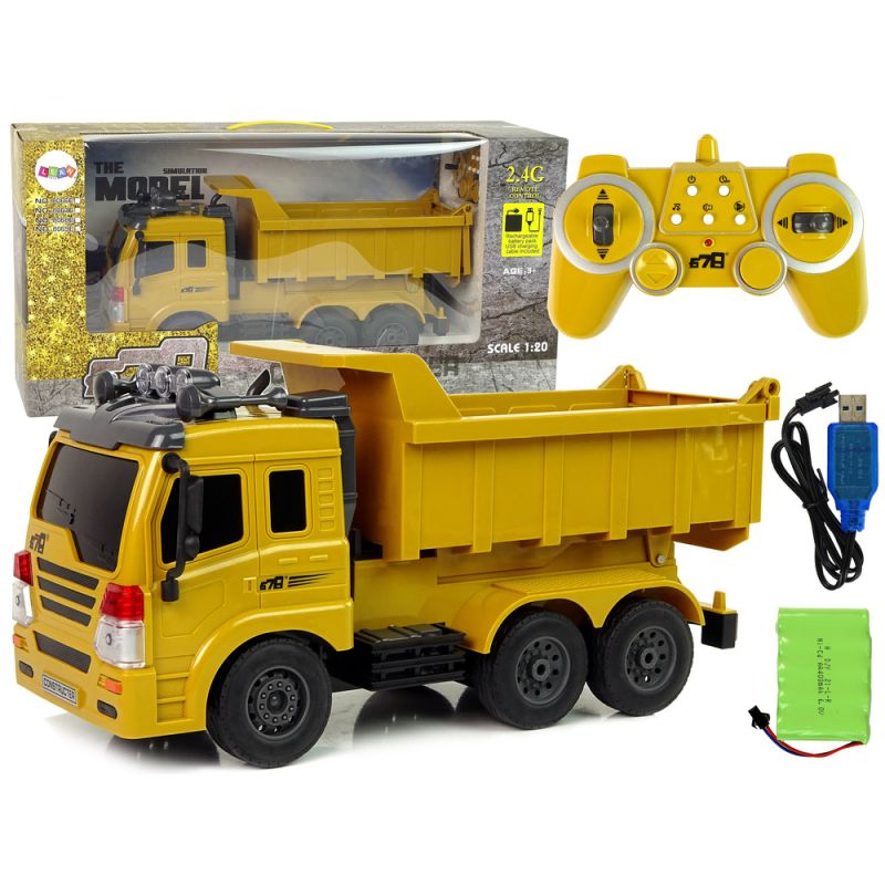 Volquete Control Remoto 2.4G Amarillo con Sonido