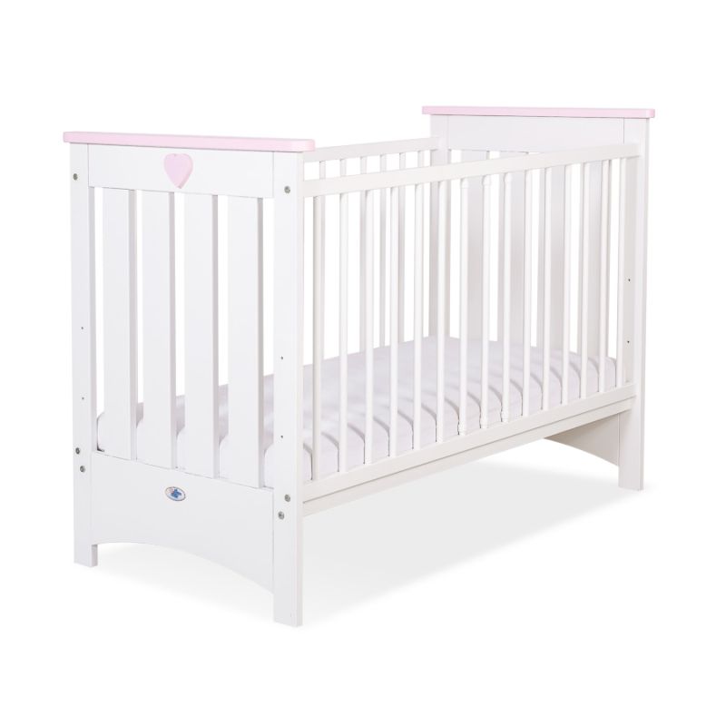Cuna de Madera My Sweet Baby Lorenzo III 120x60cm - Blanco y Rosa