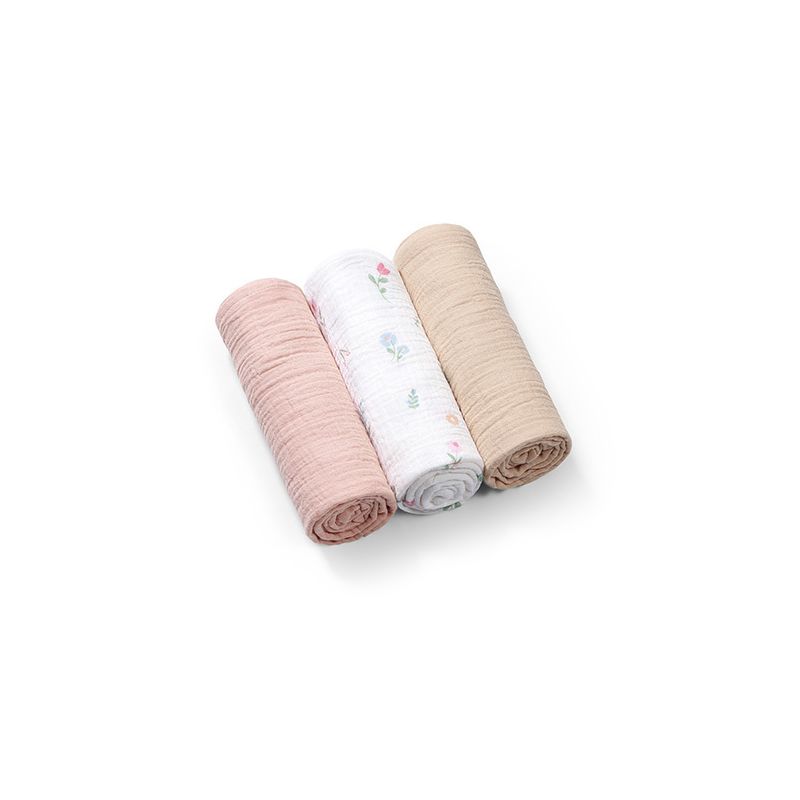 Paño de Muselina Crinkle Babyono, 100% Algodón, Rosa