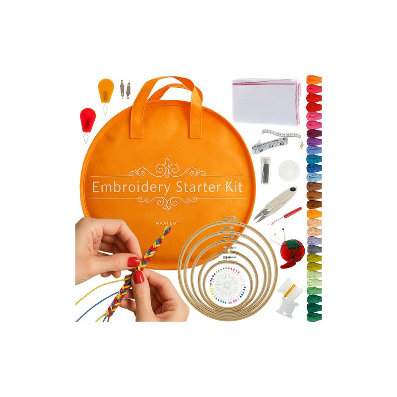 Kit de bordado Maaleo con hilos de 100 colores